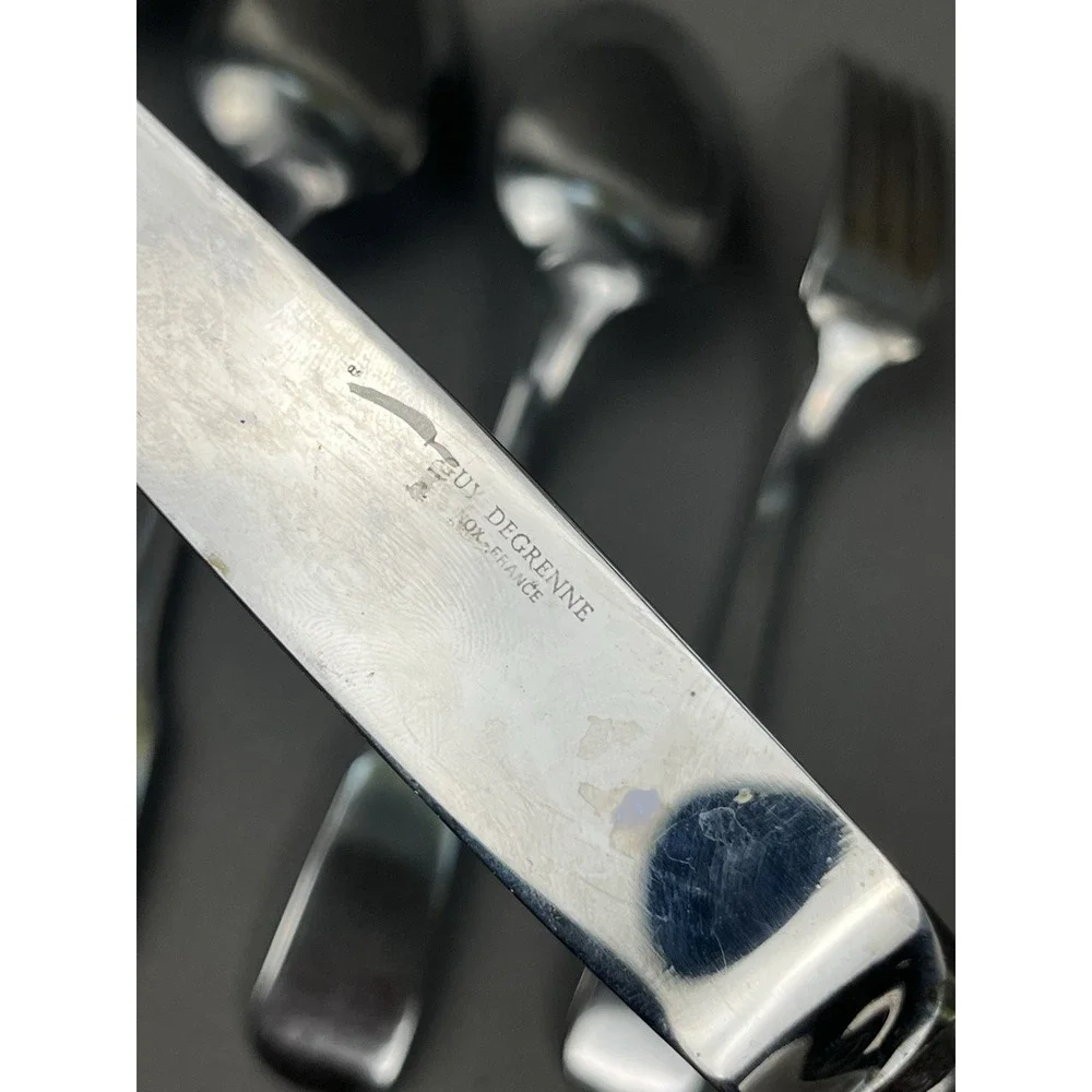Guy Degrenne Vieux Paris Stainless Lot Knife, Fork, Spoon lot of 6